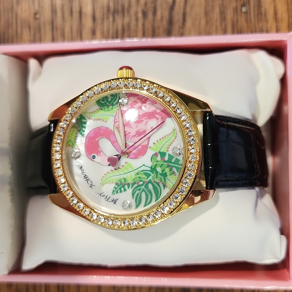 Betsy Johnson flamingo watch